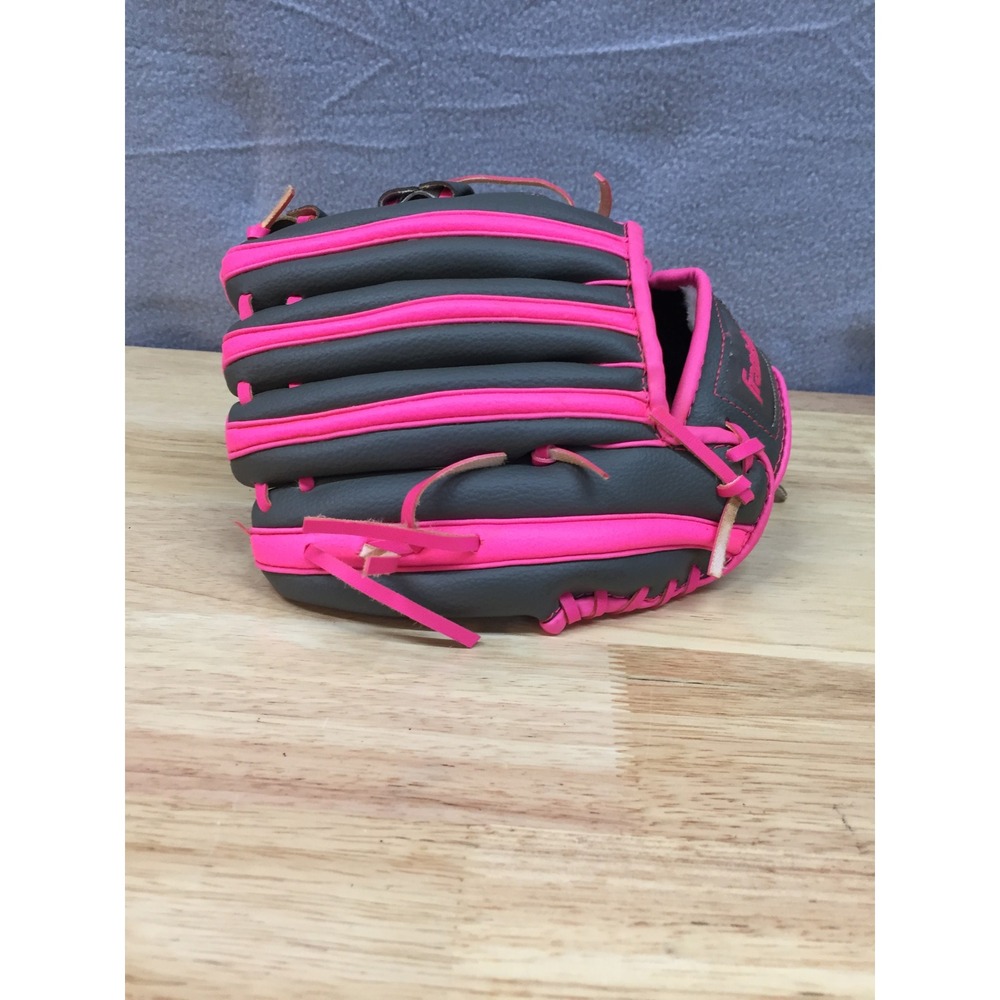 Franklin RTP 9.5 Inch Kids Baseball Softball Glove Grey Neon Pink 22703